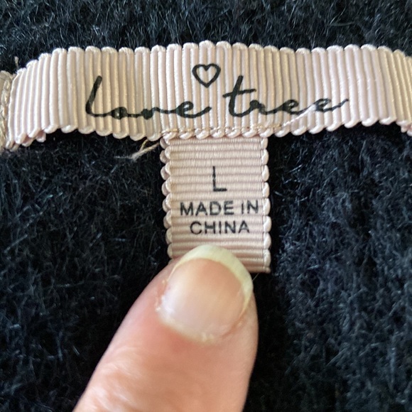 Love Tree Black crop sweater top - Picture 7 of 9
